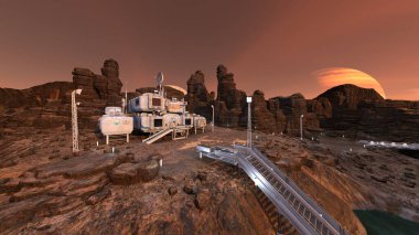 Gezegen keşif üssünün 3D görüntülemesi