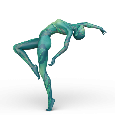 Dişi bir uzaylının 3D görüntüsü