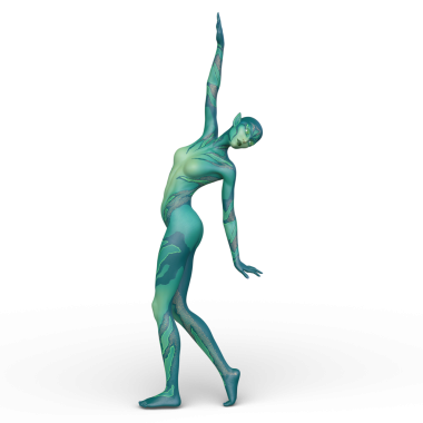 Dişi bir uzaylının 3D görüntüsü