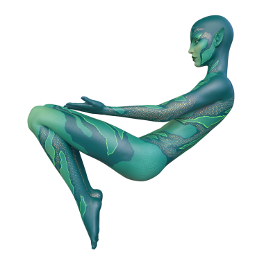 Dişi bir uzaylının 3D görüntüsü