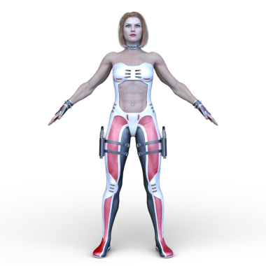 Bir siber kadının 3 boyutlu canlandırması