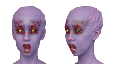 Dişi bir uzaylının 3 boyutlu görüntüsü