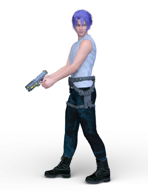 Bir savaşçının 3 boyutlu canlandırması