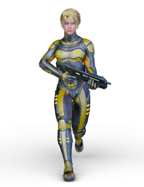 Bir siber savaşçının 3 boyutlu canlandırması