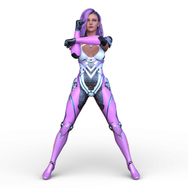 Bir siber kadının 3 boyutlu canlandırması