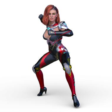 Bir siber kadının 3 boyutlu canlandırması