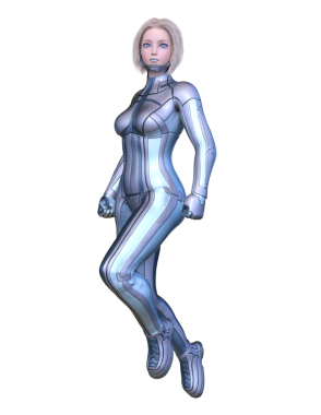 Bir siber kadının 3 boyutlu canlandırması