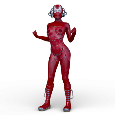 Dişi bir sayborgun 3D canlandırması