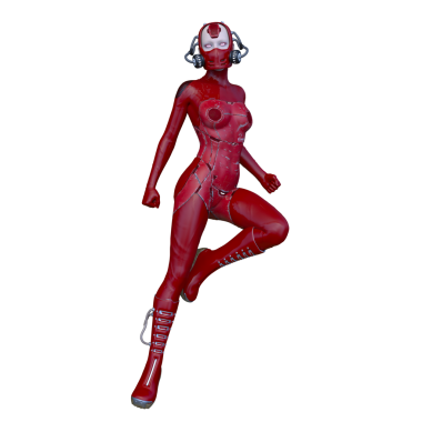 Dişi bir sayborgun 3D canlandırması