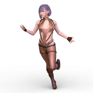 Bir siber kadının 3 boyutlu canlandırması