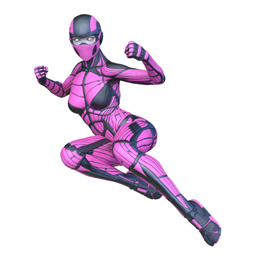 Dişi bir sayborgun 3D canlandırması