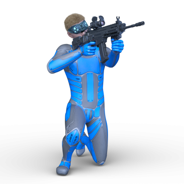 Bir siber savaşçının 3 boyutlu canlandırması