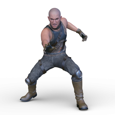 Bir savaşçının 3 boyutlu canlandırması