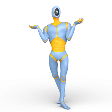 erkek bir cyborg 3D render