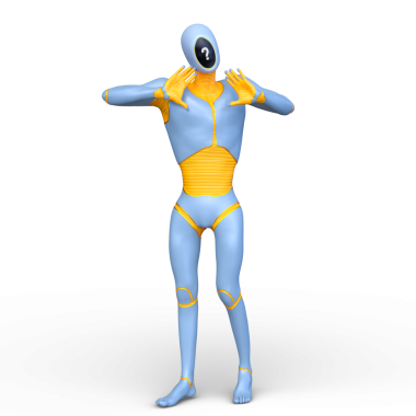 erkek bir cyborg 3D render