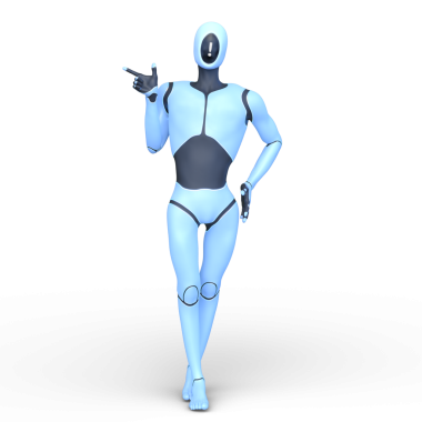 erkek bir cyborg 3D render