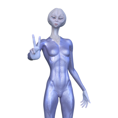 Dişi bir uzaylının 3D görüntüsü