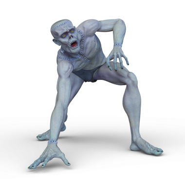 Bir erkek canavarın 3 boyutlu canlandırması