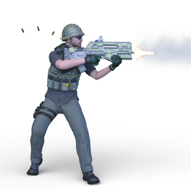 Bir askerin 3D canlandırması