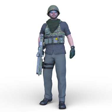 Bir askerin 3D canlandırması