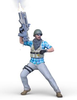 Bir askerin 3D canlandırması