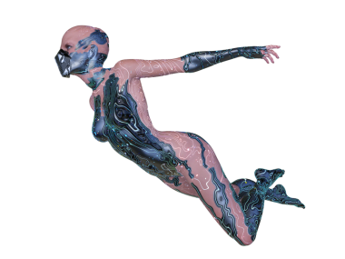 Dişi bir uzaylının 3D görüntüsü