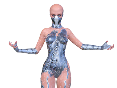 Dişi bir uzaylının 3D görüntüsü