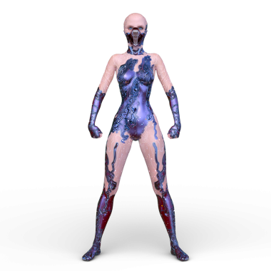 Dişi bir uzaylının 3D görüntüsü