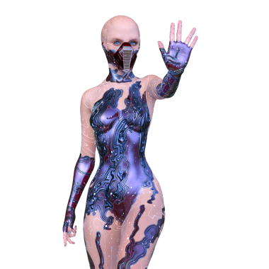 Dişi bir uzaylının 3D görüntüsü