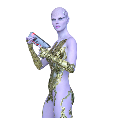 Dişi bir uzaylının 3D görüntüsü