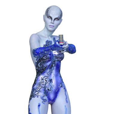 Dişi bir uzaylının 3D görüntüsü