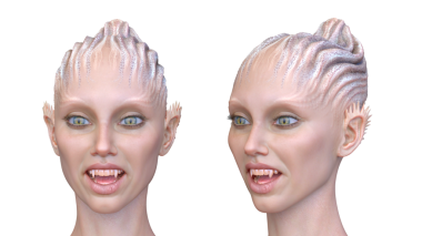 Dişi bir uzaylının 3 boyutlu görüntüsü