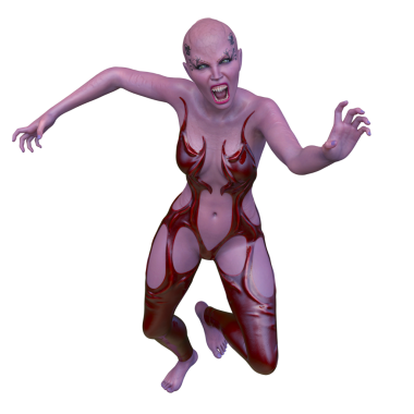 Dişi bir uzaylının 3D görüntüsü