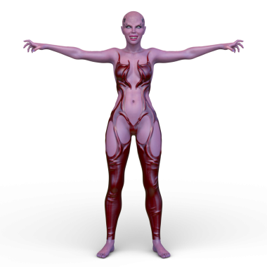 Dişi bir uzaylının 3D görüntüsü