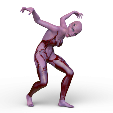 Dişi bir uzaylının 3D görüntüsü