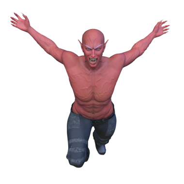 Genç bir iblisin 3 boyutlu canlandırması