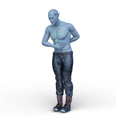 Genç bir iblisin 3 boyutlu canlandırması