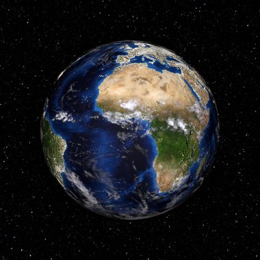 Earth 3D render