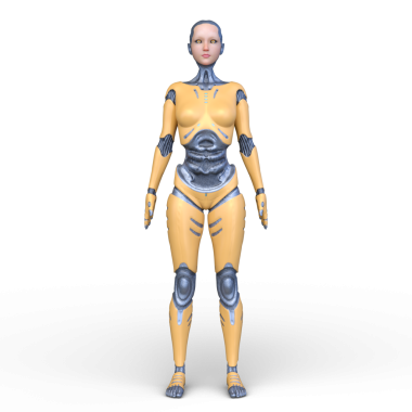 Dişi bir sayborgun 3D canlandırması