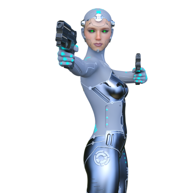 Dişi bir sayborgun 3D canlandırması