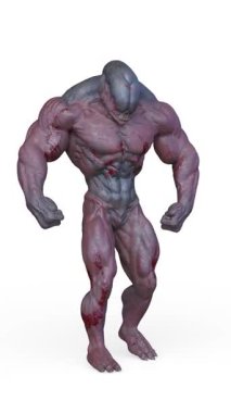 Yürüyen bir canavarın 3 boyutlu görüntüsü