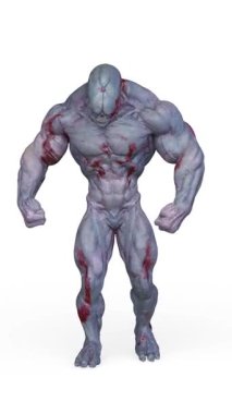 Yürüyen bir canavarın 3 boyutlu görüntüsü