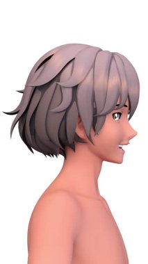 Bir adamın yüzünün 3 boyutlu görüntüsü.