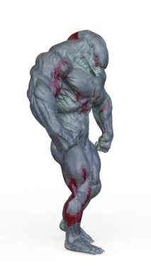 Yürüyen bir canavarın 3 boyutlu görüntüsü