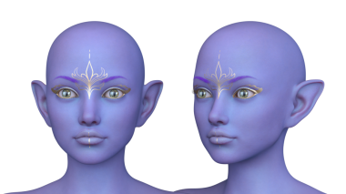 Dişi bir uzaylının 3 boyutlu görüntüsü