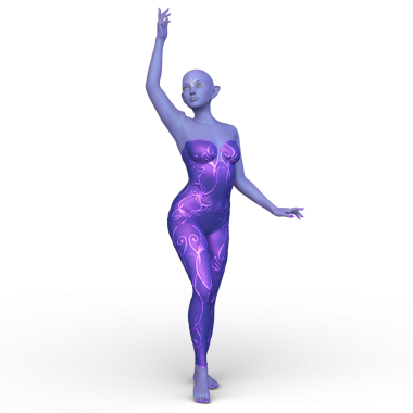 Dişi bir uzaylının 3D görüntüsü