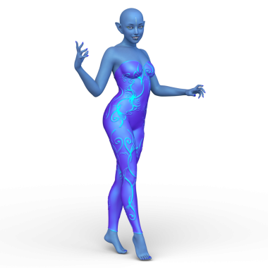 Dişi bir uzaylının 3D görüntüsü