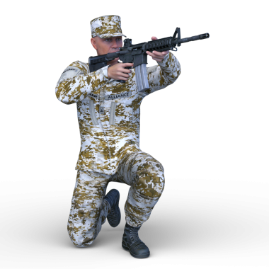Bir askerin 3D canlandırması