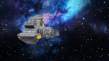 Bir uzay gemisinin 3d görüntülemesi