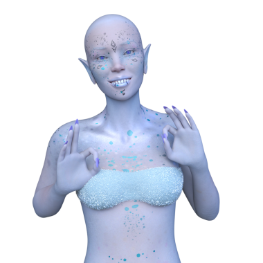 Dişi bir uzaylının 3D görüntüsü